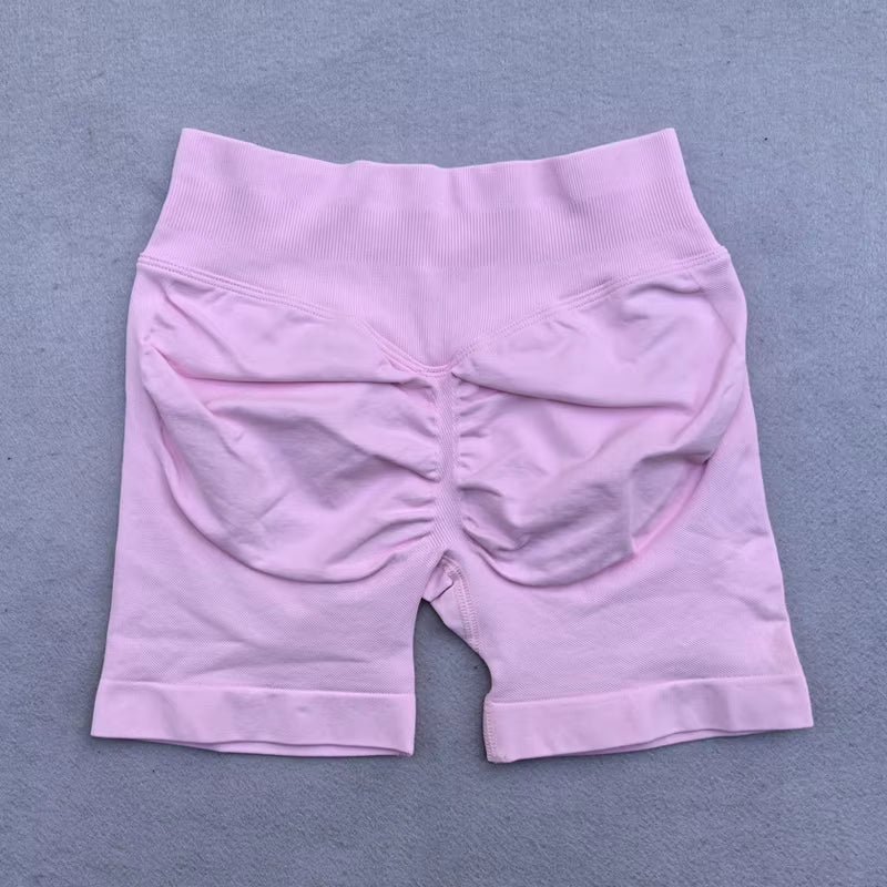 New Sports Shorts Women Low Waist Seamless Yoga Shorts Scrunch Bum Gym Shorts Workout Biker Shorts Stretch Fitness Shorts