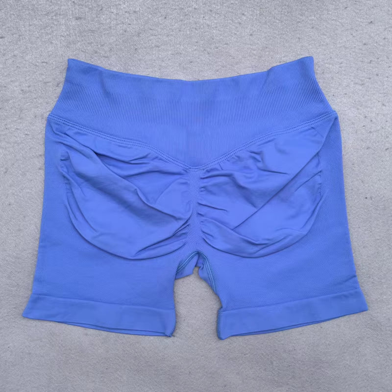 New Sports Shorts Women Low Waist Seamless Yoga Shorts Scrunch Bum Gym Shorts Workout Biker Shorts Stretch Fitness Shorts