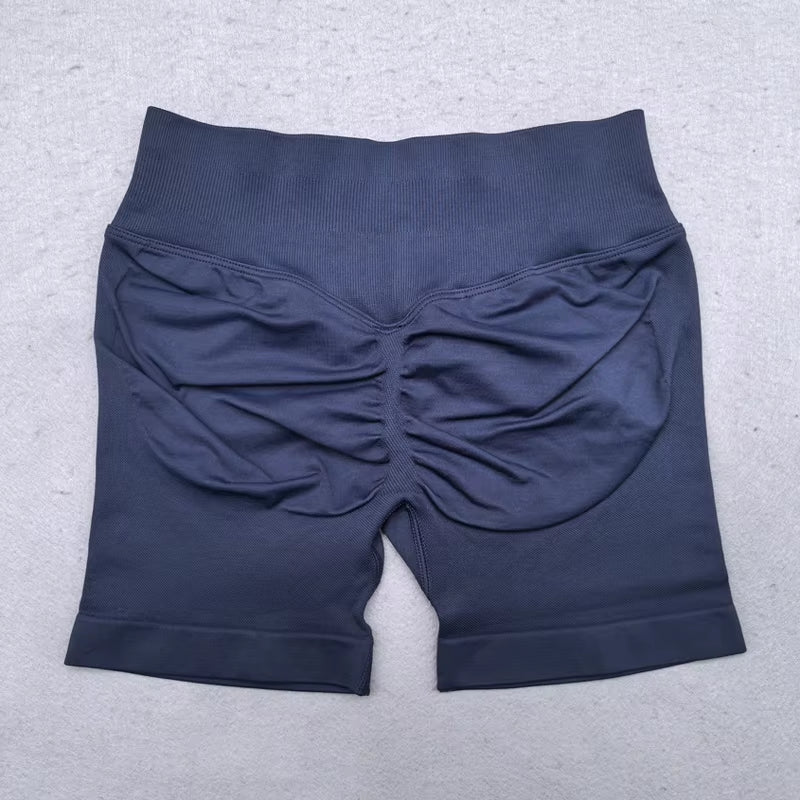 New Sports Shorts Women Low Waist Seamless Yoga Shorts Scrunch Bum Gym Shorts Workout Biker Shorts Stretch Fitness Shorts