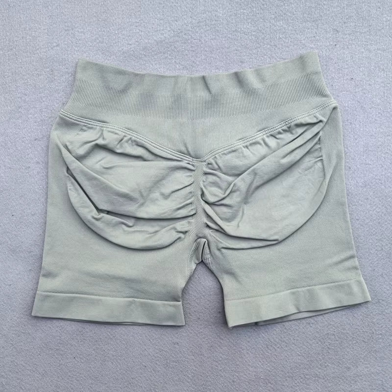 New Sports Shorts Women Low Waist Seamless Yoga Shorts Scrunch Bum Gym Shorts Workout Biker Shorts Stretch Fitness Shorts