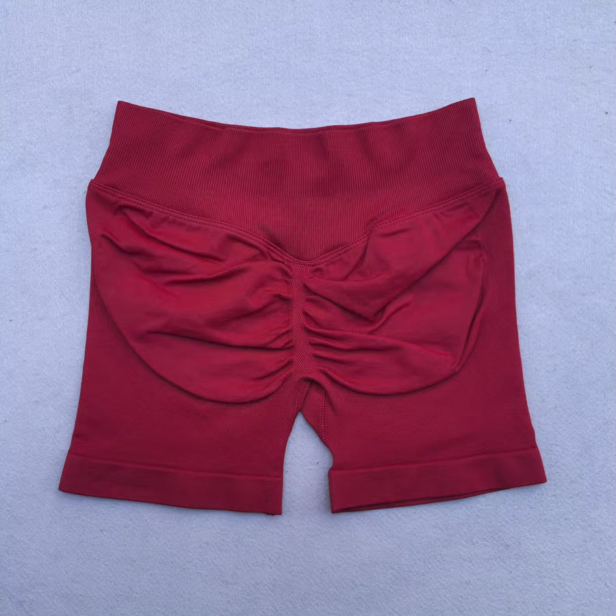 New Sports Shorts Women Low Waist Seamless Yoga Shorts Scrunch Bum Gym Shorts Workout Biker Shorts Stretch Fitness Shorts