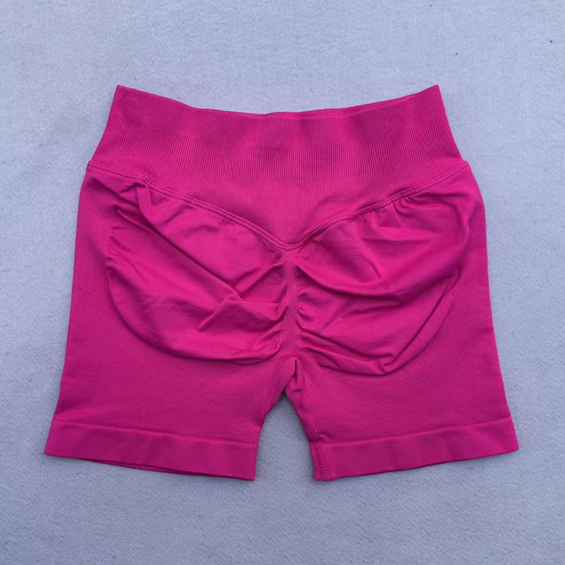 New Sports Shorts Women Low Waist Seamless Yoga Shorts Scrunch Bum Gym Shorts Workout Biker Shorts Stretch Fitness Shorts