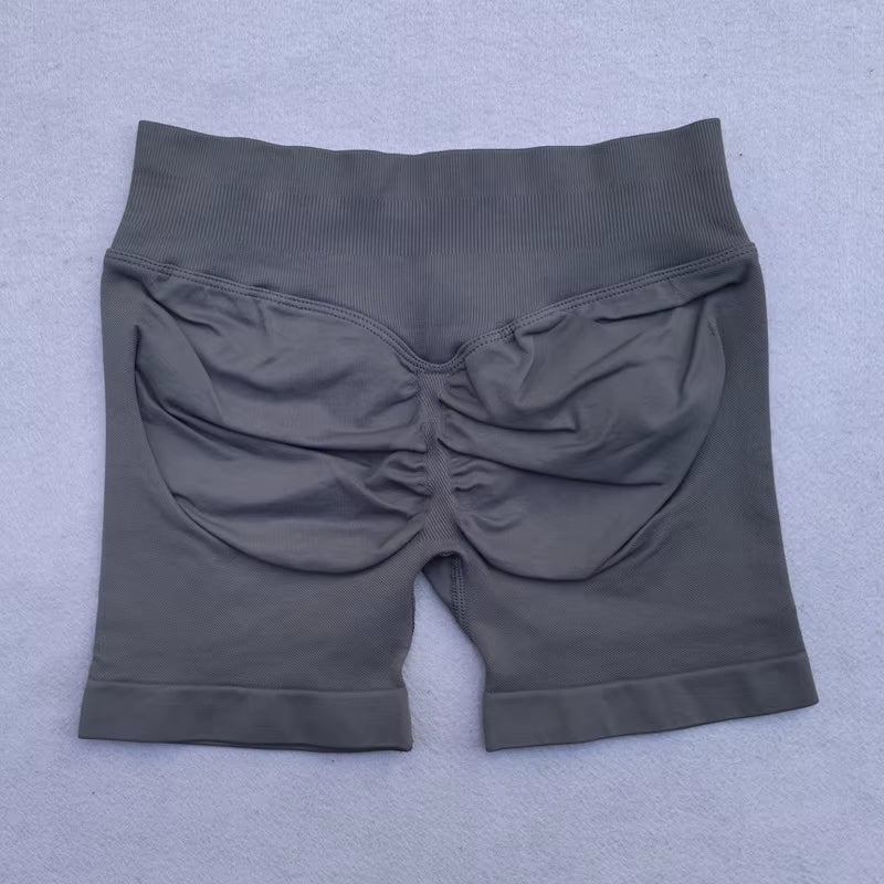 New Sports Shorts Women Low Waist Seamless Yoga Shorts Scrunch Bum Gym Shorts Workout Biker Shorts Stretch Fitness Shorts