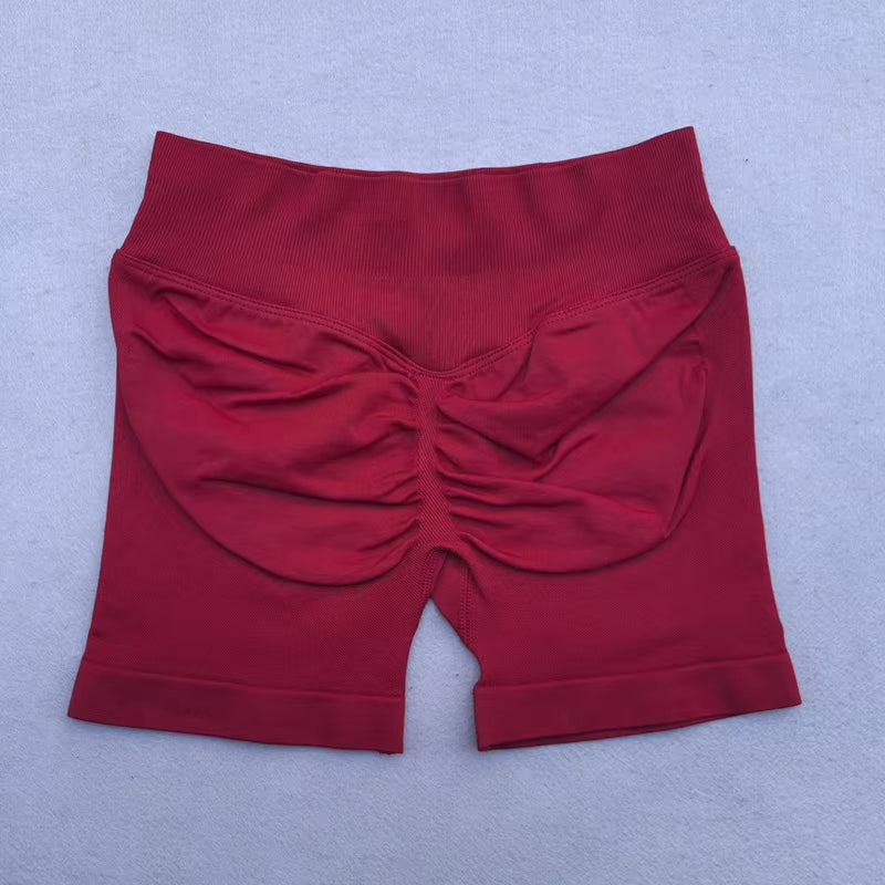 New Sports Shorts Women Low Waist Seamless Yoga Shorts Scrunch Bum Gym Shorts Workout Biker Shorts Stretch Fitness Shorts