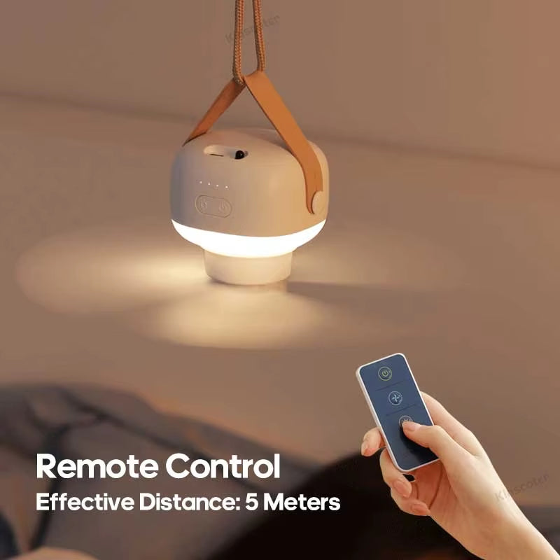 Outdoor Camping Fan, Tent Canopy Ceiling Fan, Multifunctional Circulator Fan Air Cooler LED Lights Lighting Remote Control