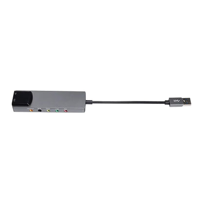 6-In-1 USB External Optical Sound Card Multifunction Audio Converter Adapter for Notebook Aluminium Sound Card
