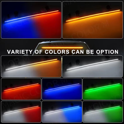 96 LED Strobe Lights for Emergency Flash Warning Lamp Windshield Bar 3030 Beads Red Blue Amber White Green Car Light Assembly