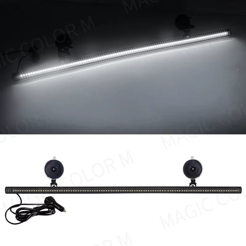 96 LED Strobe Lights for Emergency Flash Warning Lamp Windshield Bar 3030 Beads Red Blue Amber White Green Car Light Assembly