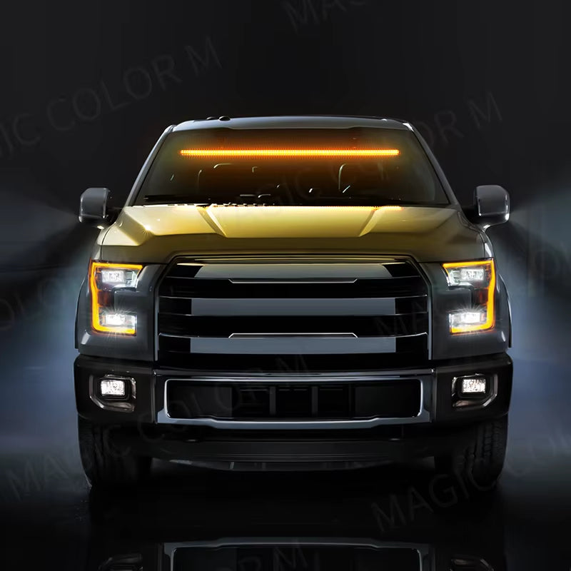 96 LED Strobe Lights for Emergency Flash Warning Lamp Windshield Bar 3030 Beads Red Blue Amber White Green Car Light Assembly