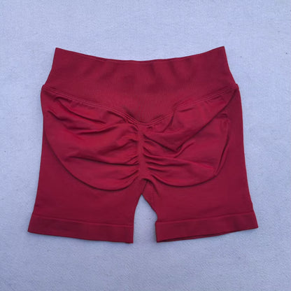 New Sports Shorts Women Low Waist Seamless Yoga Shorts Scrunch Bum Gym Shorts Workout Biker Shorts Stretch Fitness Shorts